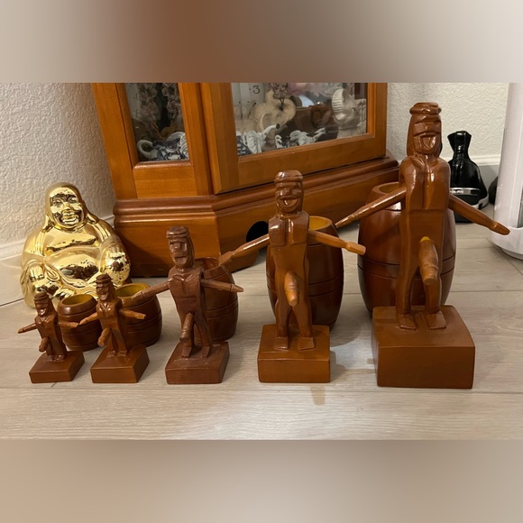 Handmade Wooden Man in a Barrel - Picture 10 of 10